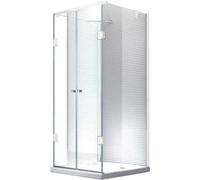 Glaszentrum Hagen - Ares - 100x80x195cm - Paroi de douche - Bain de douche en forme de U en verre cristal - 8mm