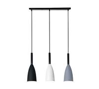 GLATO Plafonnier de Style Nordique Simplicité Moderne Lampe Suspendue Unique Lanterne créative Trois têtes Abat-Jour en Bois Massif Métal Coloré Comptoir Café Restaurant