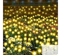 Glaxcidy Firefly Solaire Exterieur, 2 Pièces 10 LEDs Lumière de Jardin Solaire Lucioles, Lampe Solaire Exterieur Jardin Décoratio pour Cour, Paysage, Guirlande lumineuse Décorative de Noël