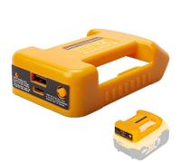 Glaxcidy USB Adaptateur pour Dewalt 18V/20V Li-ION Batterie | Convertisseur de Batterie avec Interface de USB/Type-C pour Téléphones, Ventilateurs, Lampes LED, DIY (Adaptateur Uniquement)