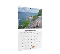 Glayent 1 Pièce 2024 Calendrier Calendrier Mural Janvier 2024 de Décembre Art Mural Plaisanterie Humoristique Calendrier Farce pour Cadeau de Noël