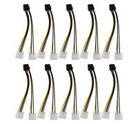 Glayent 10 PièCes SéRies 2 Molex 4 Pin à 8 Pin Carte VidéO PCI Express Pci-E ATX PSU Convertisseur de Puissance Câble-Molex vers Pcie 8Pin Adaptateur Cordon