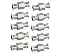 Glayent 10 PièCes SéRies Coupleur Luer Seringue Connecteur MéTal Double Joints Luer Lock Adaptateur Coupleur pour PièCes Pneumatiques