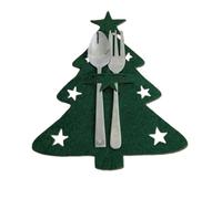 Glayent 100 Pièces Organisateur de Table Décor Couteau et Fourchette Support Sac à Couverts Noël Élan Arbre de Noël Poche B