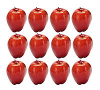 Glayent 12 PièCes SéRies Pommes Artificielles Fruits DéLicieux Rouges pour la Cuisine Aliments à DéCor DéCoration de FêTe à Pommes Artificielles