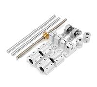 Glayent 15 PiÈCes Palier De Guide D' Optique 200Mm Tige De Vis De Conduit d'Arbre De Rail En Aluminium PiÈCes Cnc d'Accouplement D'arbre De Douille À GlissiÈRe