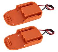 Glayent 2 PièCe SéRie Adaptateur pour Roues Motrices pour 18V Li-ION Batterie Dock Connecteur d'alimentation Rigide 12 Jauge Robotique