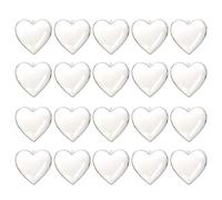 Glayent 20 PièCes SéRies en Forme de Coeur Boules de NoëL en Plastique Transparent DéCorations de NoëL 2021 Balle Remplissable Un Bricolage Belle Maison (C)