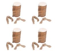 Glayent 200Pcs Bricolage Artisanat Ronde Boule en Bois avec 200Pcs Ficelles A Peindre, Ornements de Inacheves Naturels Vierges en Vrac Tranches pour la Decoration de Rustique