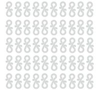 Glayent 200PCS Crochets pour Gouttière en Plastique S pour Guirlandes Lumineuses de Noël, Décorations Extérieures Crochets de Fixation pour Éclairage Saisonnier Extérieur