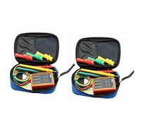 Glayent 2X Compteur de Detecteur D'Indicateur de Testeur de Rotation de Sequence de 3 Phases Buzzer LED Avec Pochette TD-LED02