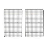 Glayent 2X Grille de Refroidissement et Grille de Cuisson, Convient à Un Moule Quart de Feuille, Acier Inoxydable, Grilles de Bacon à en Fil pour Four 39 x 28CM