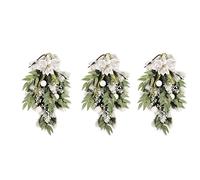 Glayent 3X Butin Artificiel de Larme de Noël avec des Ornements de Baies, de Fleurs et de Boules pour la Décoration de Noël Intérieure et Extérieure de la Porte D'Entrée