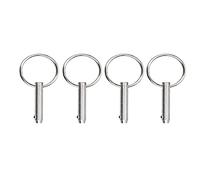 Glayent 4 PièCes Marine Bimini Top Pins, DiamèTre 1/4 Pouces(6.3Mm), Longueur Totale1.5 Pouces(38Mm), Longueur Utilisable(25.4Mm)
