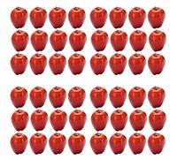 Glayent 48 Pièces Séries Pommes Artificielles Fruits Délicieux Rouges pour la Cuisine Aliments à Décor Décoration de Fête à Pommes Artificielles