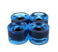 Glayent 4Pcs Blank Longboard Cruiser Skateboard Roues 70X51Mm 80A Translucide Bleu Longboard PièCes
