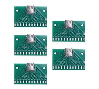 Glayent 5X DIY 24 Pin USB-C USB 3.1 Type C Prise Connecteur Type Smt avec Panneau de Pc