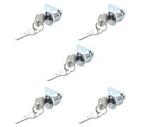 Glayent 5X Serrure Batteuse A Came Barillet pour Boite Aux Lettres Tiroir 20mm + 2 Cles