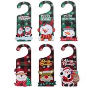 Glayent 6 Pièces Crochets Cadeaux Décoration de Porte de Noël Fournitures de Fête Ornement de Porte de Noël Décoration de Fête de Noël Faveur de Noël