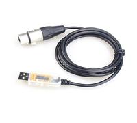 Glayent Adaptateur D'Interface USB vers LED DMX512 Ordinateur PC Gradateur de Contrôleur D'Éclairage de Scène, Accessoires de Câble Adaptateur