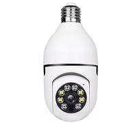 Glayent Ampoule Surveillance E27 WiFi CaméRa IP Vision Nocturne Couleur Automatique Suivi Humain 4X Zoom NuméRique Moniteur de SéCurité