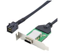 Glayent Câble adaptateur interne HD Mini SAS SFF-8643 vers SAS HD SFF-8088 femelle avec support bas, facile à utiliser, 0,5 m
