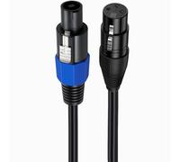 Glayent Câble d'extension audio Speakon mâle vers XLR vers XLR - Microphone de scène Pro DJ PA Gig