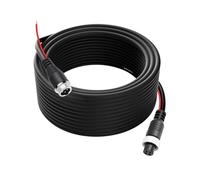 Glayent Câble Vidéo de Caméra de Voiture à 4 Broches avec Ligne de Déclenchement Inversée pour Caméra de Recul, Fil D'Extension de Cordon D'Aviation 15 M