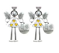 Glayent Cadeau Amis Pendentif Ornements Décoration Ange, Cadeau de Décoration D'Amitié de Noël, Cadeau pour Amis Jaune