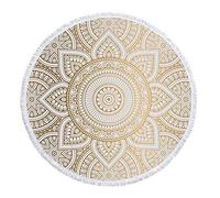 Glayent de Plage Mandala en Microfibre Ronde de Plage Boho Hippie Indienne avec Glands Couverture Enveloppante SurdimensionnéE Tapisserie de Voyage