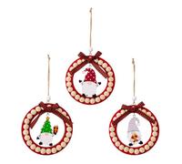 Glayent Décor de Noël Ornements en Bois Suspendus de Noël Pendentif en Bois Creux Signe Pendentifs d'arbre de Noël Étiquettes Cadeaux pour Noël Installation Facile Facile à Utiliser