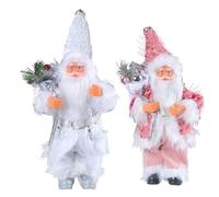 Glayent Décorations de Noël du Père Noël Debout Image du Père Noël Décorations de Noël Décoration de Maison de Vacances C