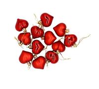 Glayent Ensemble de 60PCS Pendentif pour Sapin de Noël en Forme de Cœur en Pêche et Boule Électroplaquée pour Décoration de Fête, Mariage et Maison