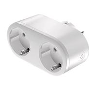 Glayent Interrupteur Prise Double Prise Intelligente Double Prise EU Adaptateur Tuya Smart Life Monitoring Prises de Courant EU Plug
