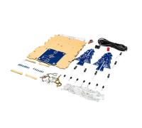 Glayent Kit de Bricolage pour Sapin de Noël Clignotant à LED RVB avec Boîtier - Kit Électronique pour un Sapin de Noël 3D Coloré à Souder pour Pratiquer la Soudure