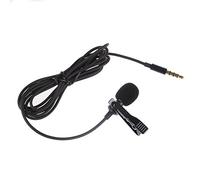 Glayent Lavalier à clipser omnidirectionnel miniphone TRRS Jack 3,5 mm mains libres 1 m Mini microphone d'enregistrement pour entretien, réunion, conférence, vidéo vocale Noir