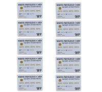 Glayent Lot de 10 cartes de crédit blanches Trumps - Cartes de crédit - Porte-monnaie - Carte romantique - Cadeaux publicitaires