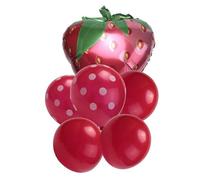 Glayent Lot de 16 ballons en mylar Jumbo - Motif fraise - Décoration d'anniversaire pour fête prénatale