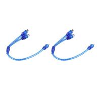 Glayent Lot de 2 câbles adaptateur répartiteur phono Y 1 mâle vers 2 femelles 30 cm