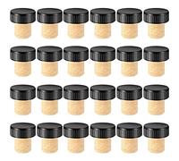 Glayent Lot de 24 bouchons en liège en forme de T avec bouchon en bois pour bouteille de vin