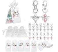 Glayent Lot de 30 porte-clés ange gardien pour bébé, baptême, fête de mariage, cadeau d'invité, décoration de fête de Noël