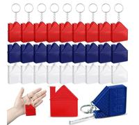 Glayent Lot de 30 porte-clés en forme de maison avec ruban à mesurer, 1 m/3 pieds, cadeaux d'achat immobilier, cadeau de remise de diplôme pour acheteur de maison