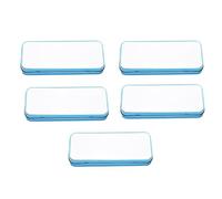 Glayent Lot de 5 boîtes à crayons vierges en métal pour impression par transfert thermique pour crayons et stylos Bleu