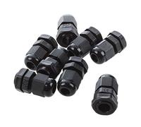 Glayent Lot de 8 presse-étoupes étanches en plastique noir PG7 3-6,5 mm