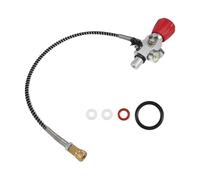 Glayent M18X1.5 PCP Réservoir Double Gauge Valve de charge Air Remplissage Station Adaptateur avec manomètre 400 bar 6000 Psi 50 cm