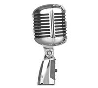 Glayent Microphone en Métal Vintage pour Microphone Portable Filaire Dynamique Classique 55SH pour Enregistrement en Direct Studio de Karaoké