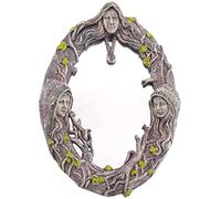 Glayent Miroir mural triple déesse de la lune avec cinq branches rétro à suspendre