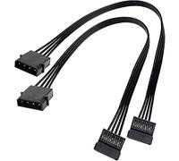 Glayent Molex Lot de 2 câbles adaptateurs IDE 4 broches mâle vers 15 broches pour disque dur HDD SSD