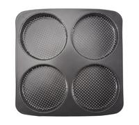 Glayent Moule à Pain à Hamburger, Moule à Hamburger Antiadhésif en Acier au de 5 Pouces, Grand Plat de Cuisson de 4 Tasses pour Petits Pains à Hamburger Faits Maison