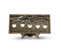 Glayent Panneau Familial Personnalisé pour Maman, Cadre d'arbre en Bois Personnalisé, Plaques en Bois Gravées, Décoration, Cadeaux de Fête des Mères, D